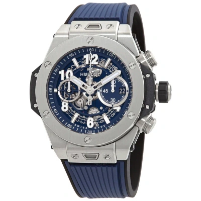 Hublot Big Bang Chronograph Automatic Men's Watch 421nx5170rx In Blue / Grey / Skeleton
