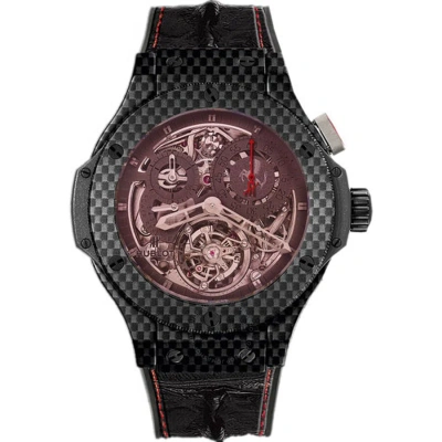 Hublot Big Bang Chronograph Tourbillon Carbon Fiber Men's Watch 308.qx.1110.hr.scf11 In Black