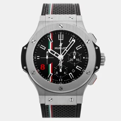 Pre-owned Hublot Big Bang Ferrari 301.sx.1179.vr.fom14 Black Stainless Steel Automatic Men's Watches 44mm