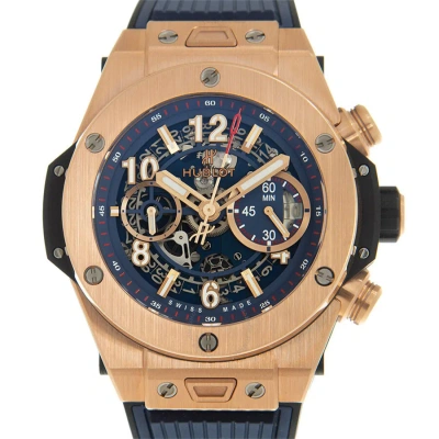Hublot Big Bang King Gold Chronograph Automatic Men's Watch 411.ox.5189.rx In Blue / Gold / Rose / Rose Gold