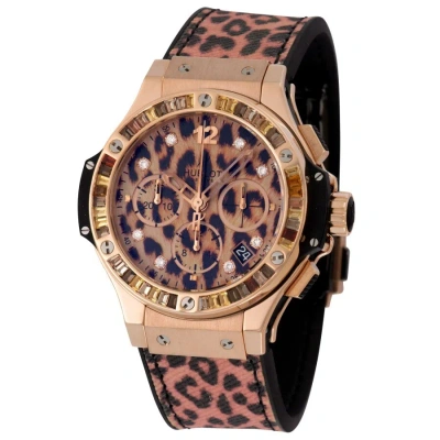 Hublot Big Bang Leopard Chronograph Automatic Diamond Ladies Watch 341.px.7610.nr.1976 In Gold