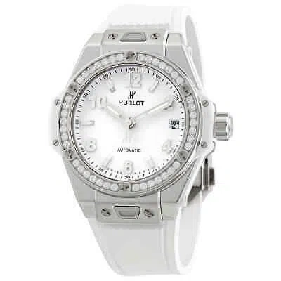Pre-owned Hublot Big Bang One Click Automatic Diamond White Dial Ladies Watch