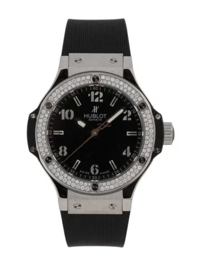 Pre-owned Hublot Big Bang Original Steel Diamonds Watch In Multi