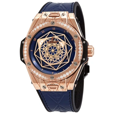 Hublot Big Bang Sang Bleu Blue Dial Ladies Watch 465.os.7189.vr.1204.mxm19 In Gold