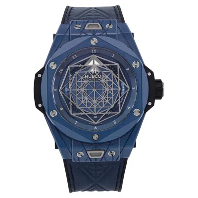 Pre-owned Hublot Big Bang Sang Bleu Ii Ceramic Blue Dial Watch 415.ex.7179.vr.mxm19
