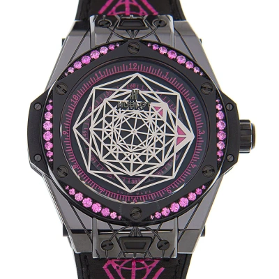 Hublot Big Bang Sang Bleu Limted Edition Automatic Diamond Black And Pink Dial Men's Watch 465.cs.11
