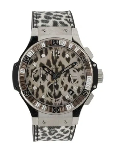 Pre-owned Hublot Big Bang Snow Leopard Watch In Multi