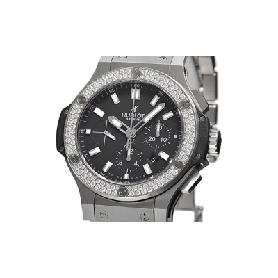 Hublot Big Bang Steel Black Dial Chronograph Diamond Bezel Men's Watch 301sx1170sx1104