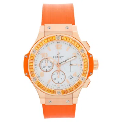 Pre-owned Hublot Big Bang Tutti Frutti Chrono 18k Rose Gold Orange Watch 341.po.2010.lr.19 In Red