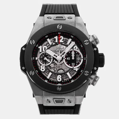 Pre-owned Hublot Big Bang Unico 411.nm.1170.rx Silver Titanium Automatic Men's Watches 45mm