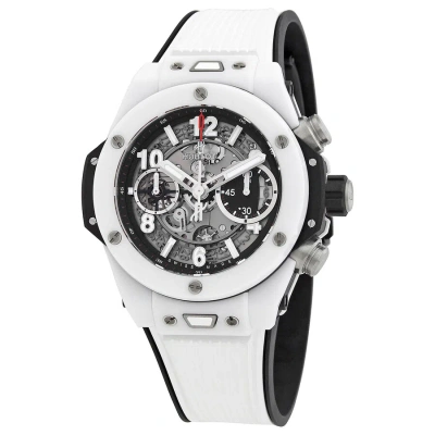 Hublot Big Bang Unico Automatic  Chronograph White Ceramic Silver Dial Men's Watch 441.hx.1170.rx In Metallic