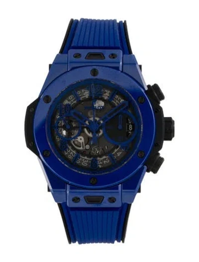 Pre-owned Hublot Big Bang Unico Blue Magic Watch In Multi
