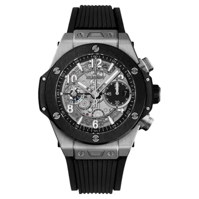 Pre-owned Hublot Big Bang Unico Chronograph Titanium Skeleton Dial Watch 441.nm.1171.rx In Multi