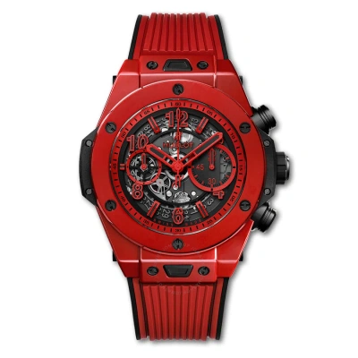 Hublot Big Bang Unico Limited Edition Red Magic Chronograph Automatic Matte Red Skeletal Dial Men's
