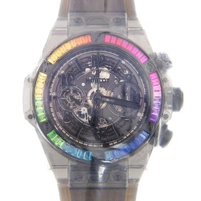 Hublot Big Bang Unico Rainbow Sapphire Chronograph Automatic Men's Watch 411.jb.4901.rt.4099 In Gray