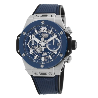 Hublot Big Bang Unico Titanium Blue Chronograph Automatic Men's Watch 441.nl.5171.rx In Blue / Skeleton