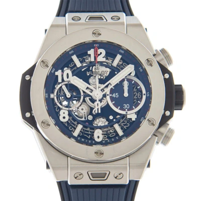 Hublot Big Bang Unico Titanium Chronograph Automatic Blue Dial Men's Watch 441.nx.5179.rx In Metallic