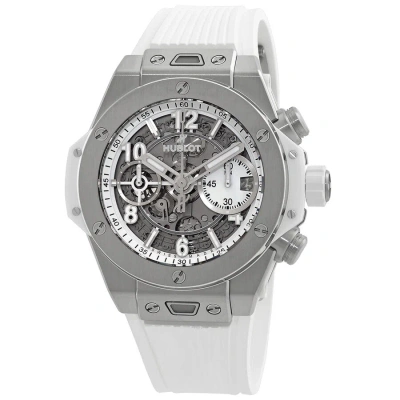 Hublot Big Bang Unico Titanium White Chronograph Automatic Men's Watch 441.ne.2011.rw In Skeleton / White