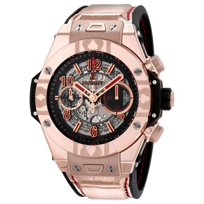 Hublot Big Bang Unico World Poker Tour King Gold Automatic Men's Watch 411.ox.1180.lr.wpt15 In Burgundy