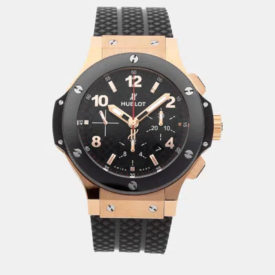 Pre-owned Hublot Black 18k Rose Gold Big Bang 301.pb.131.rx Automatic Men's Wristwatch 44 Mm