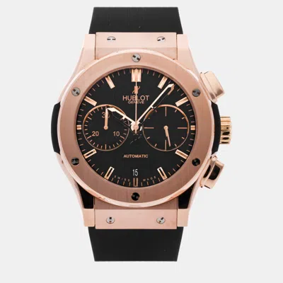 Pre-owned Hublot Black 18k Rose Gold Classic Fusion 521.ox.1180.rx Automatic Men's Wristwatch 45 Mm