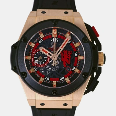 Pre-owned Hublot Black 18k Rose Gold King Power 716.om.1129.rx.man11 Automatic Men's Wristwatch 48 Mm