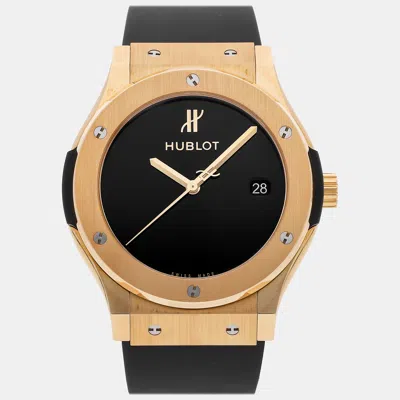 Pre-owned Hublot Black 18k Yellow Gold Classic Fusion 511.vx.1280.rx.mdm40 Automatic Men's Wristwatch 45 Mm