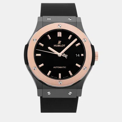 Pre-owned Hublot Black Ceramic Classic Fusion 511.co.1181.rx Automatic Men's Wristwatch 45 Mm