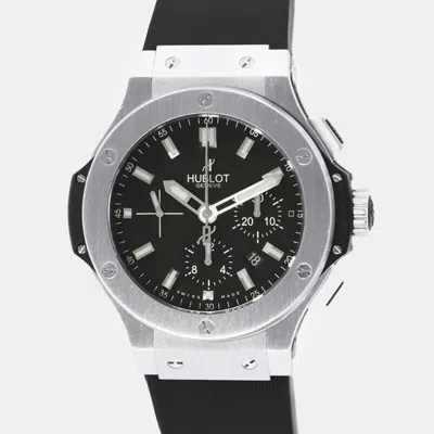 Pre-owned Hublot Black Stainless Steel Big Bang 301.sx.1170.rx Automatic Men's Wristwatch 44 Mm