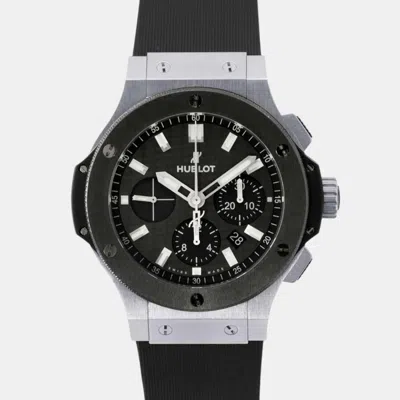Pre-owned Hublot Black Stainless Steel Ceramic Big Bang Automatic Men's Wristwatch 44 Mm