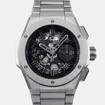 Pre-owned Hublot Black Titanium Big Bang Automatic Men's Wristwatch 42 Mm