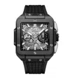 Hublot Ceramic Square Bang Unico Black Magic Watch In Black