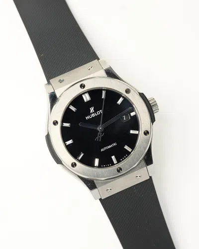 Pre-owned Hublot Classic Fusion 42mm Titanium 2022 Full Set Watch In Black