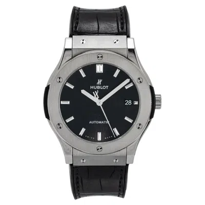 Pre-owned Hublot Classic Fusion 45mm Black Dial Titanium Automatic Watch