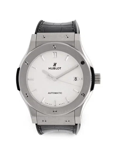 Pre-owned Hublot Classic Fusion 45mm Watch In White