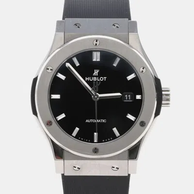 Pre-owned Hublot Classic Fusion 542.nx.1270.rx Automatic Titanium Men's Wristwatch 42 Mm In Black