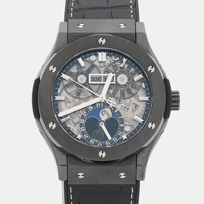 Pre-owned Hublot Classic Fusion Aerofusion 517.cx.0170.lr Silver Ceramic Automatic Men Wristwatch 45mm