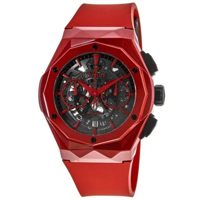 Hublot Classic Fusion Aerofusion Limited Edition Skeleton Dial Red Rubber Strap Men's Watch 525.cf.0130.rx. In Multi