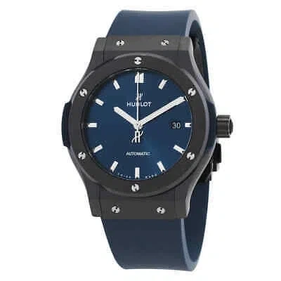 Pre-owned Hublot Classic Fusion Automatic Blue Dial Men's Watch 542.cm.7170.rx