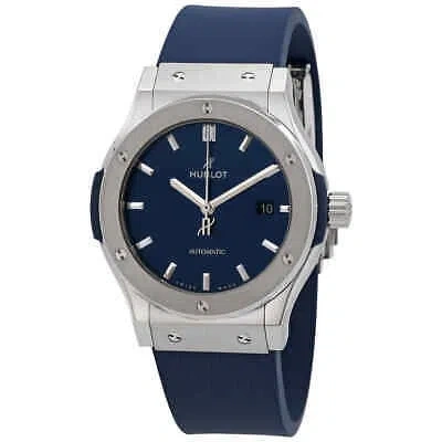 Pre-owned Hublot Classic Fusion Automatic Blue Dial Men's Watch 542.nx.7170.rx