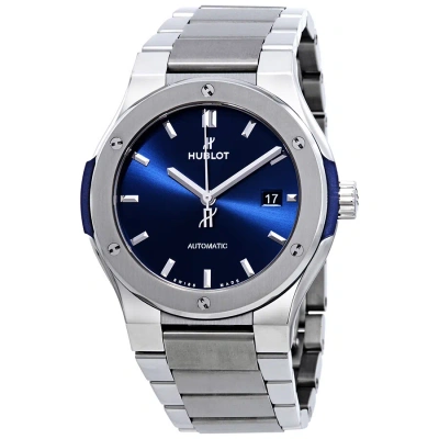 Hublot Classic Fusion Automatic Blue Dial Men's Watch 548.nx.7170.nx In Metallic