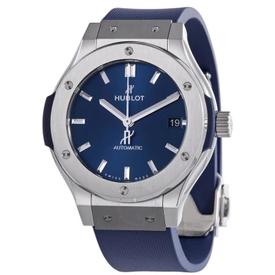 Hublot Classic Fusion Automatic Blue Dial Men's Watch 565.nx.7170.rx In Blue / Grey