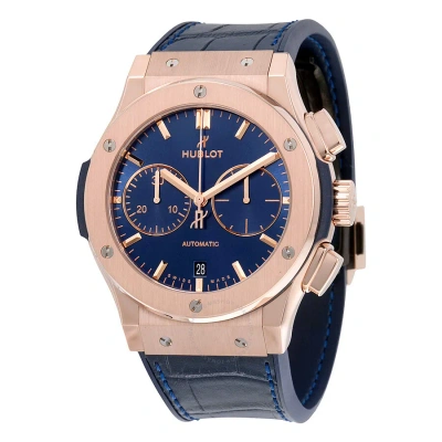 Hublot Classic Fusion Automatic Blue Sunray Dial 18kt King Gold Men's Watch 521.ox.7180.lr In Blue / Gold / Rose / Rose Gold