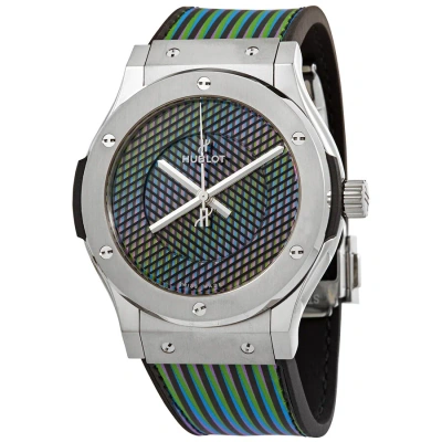 Hublot Classic Fusion Automatic Cruz Diez Pattern Dial Men's Watch 511.nx.8900.vr.czd19 In Gray