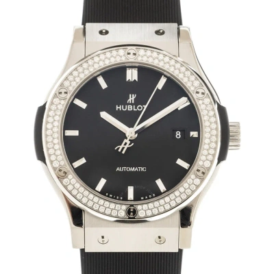 Hublot Classic Fusion Automatic Diamond Black Dial Men's Watch 542.nx.1171.rx.1104 In Black / Grey