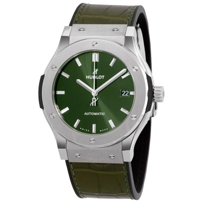 Hublot Classic Fusion Automatic Green Dial Men's Watch 511.nx.8970.lr In Black / Green