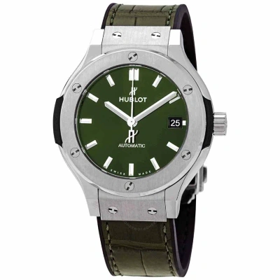 Hublot Classic Fusion Automatic Green Dial Men's Watch 565.nx.8970.lr In Black / Green / Grey