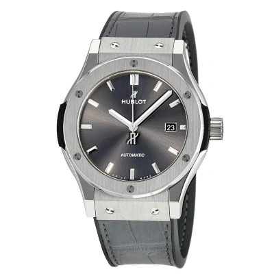 Hublot Classic Fusion Automatic Grey Dial 42 Mm Men's Watch 542.nx.7071.lr In Black / Grey