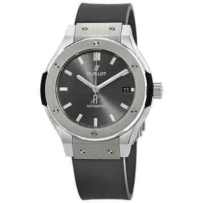 Pre-owned Hublot Classic Fusion Automatic Grey Dial Ladies Watch 565.nx.7071.rx