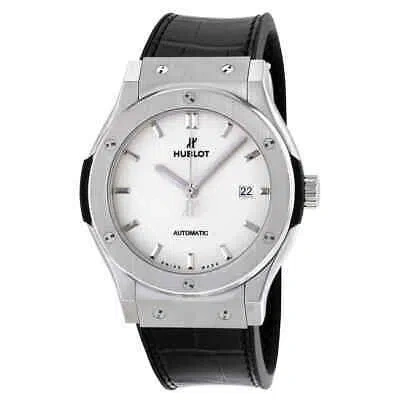 Pre-owned Hublot Classic Fusion Automatic Opaline Dial Titanium Men's Watch 542.nx.2611.lr